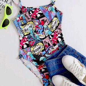 Pop Art Print Bodysuit